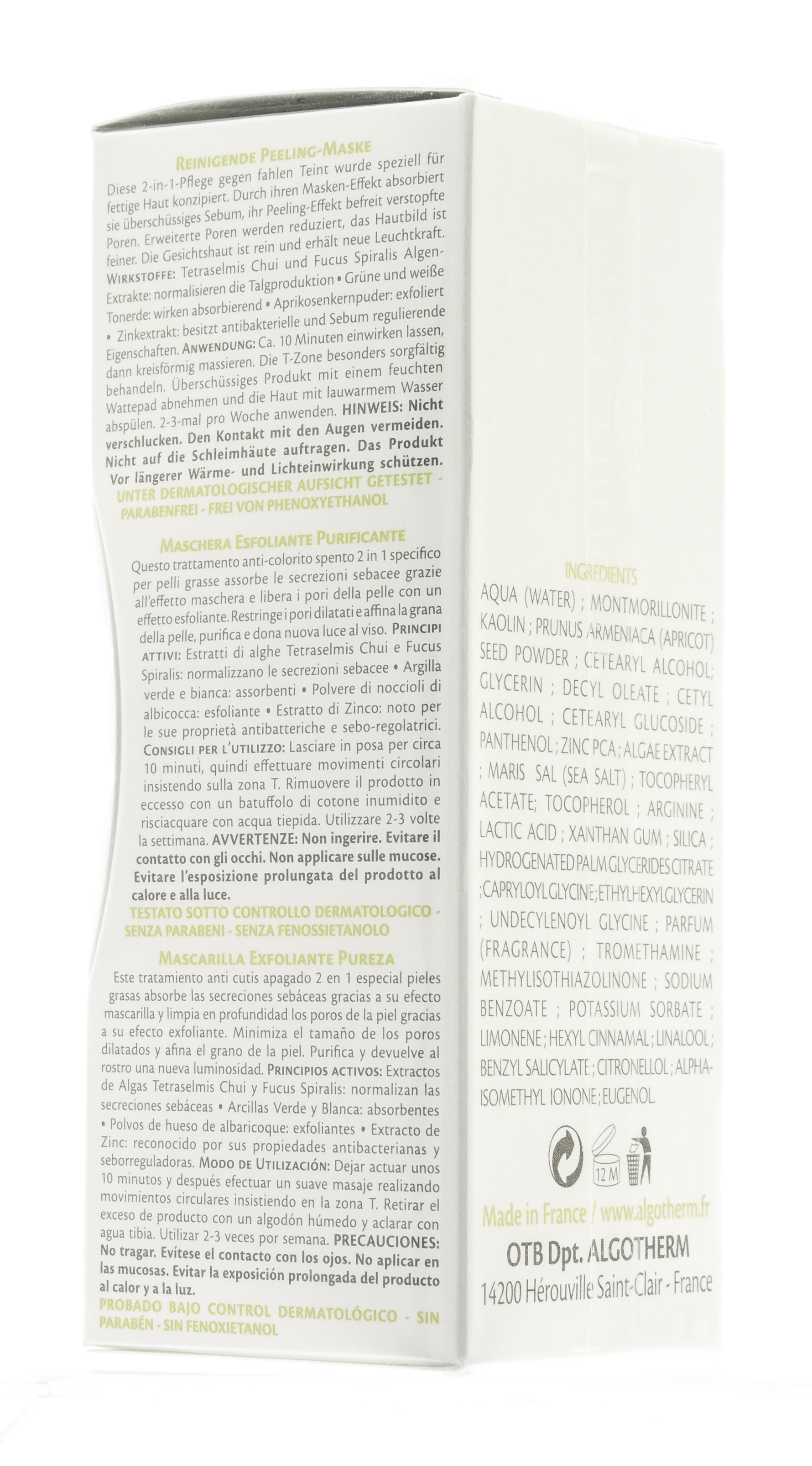 Альготерм Очищающая маска-эксфолиант  50 мл (Algotherm, AlgoЕssential) фото 4