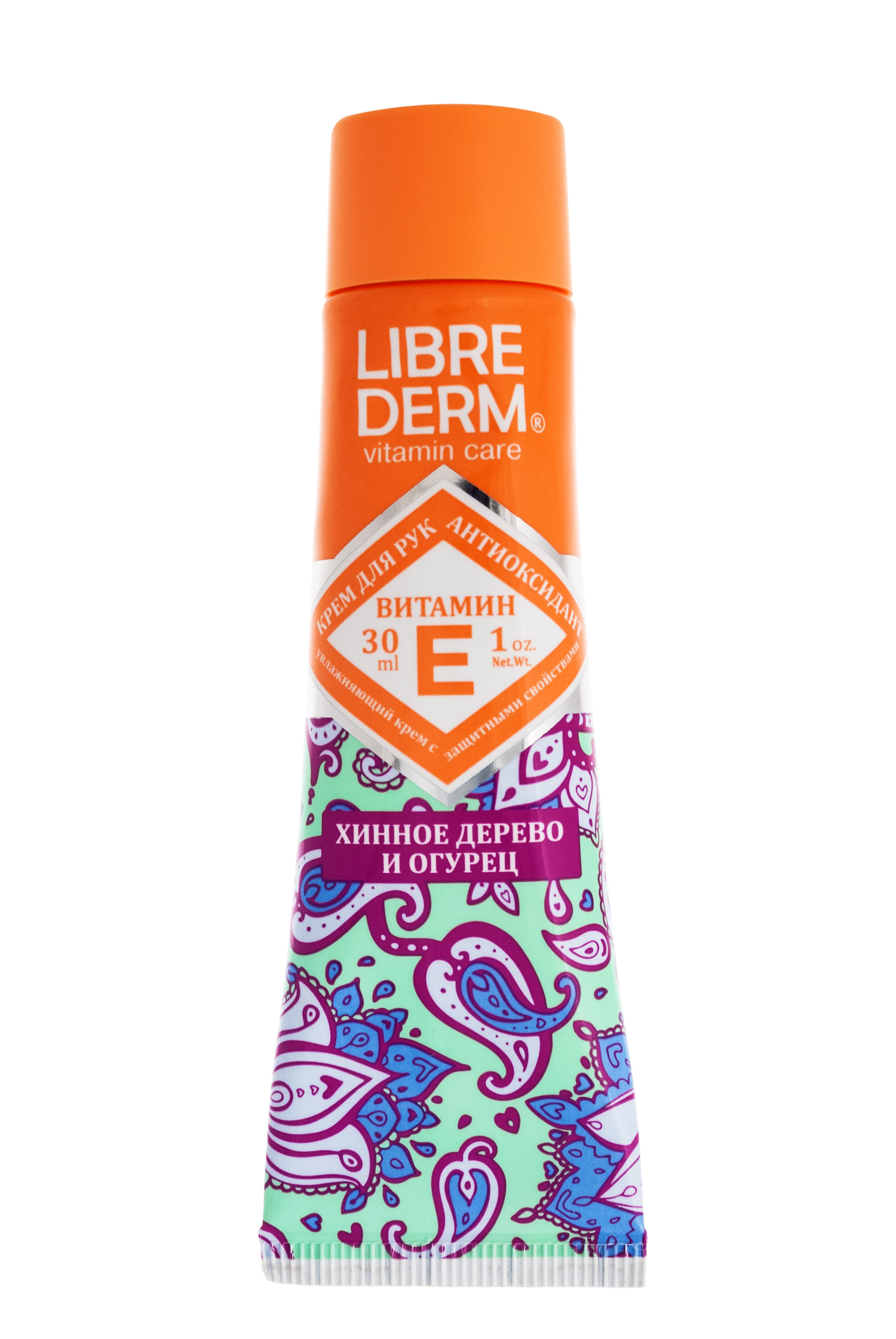 Либридерм Витамин Е крем-антиоксидант для рук Хинное дерево и огурец 30 мл (Librederm, Витамин Е) фото 1