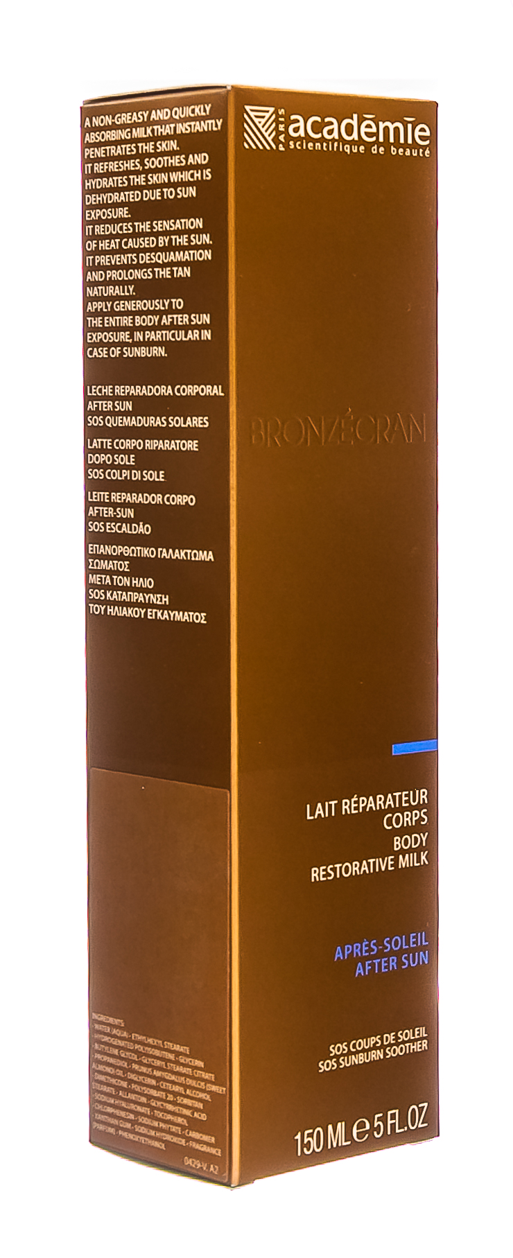 Академи Успокаивающее молочко для тела Body restorative Milk, 150 мл (Academie, Bronzecran) фото 2