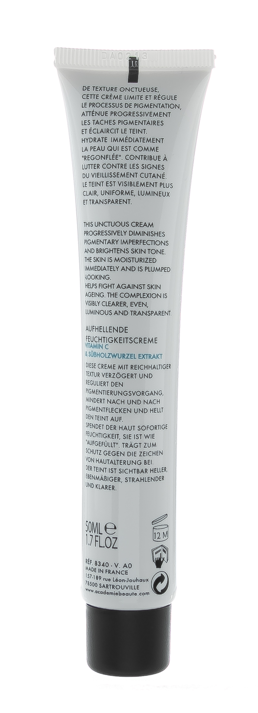 Академи Осветляющий увлажняющий крем с экстрактом лакрицы Creme Hydratante Eclaircissante,50 мл (Academie, Academie Visage - базовый уход) фото 7