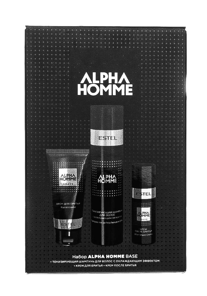 Эстель Набор Alpha Homme Base: шампунь 250 мл + крем для бритья 100 мл + крем после бритья 50 мл (Estel, Alpha homme) фото 1