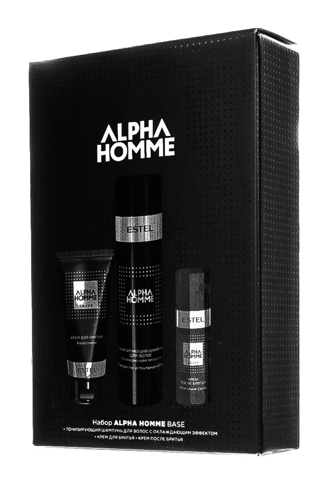 Эстель Набор Alpha Homme Base: шампунь 250 мл + крем для бритья 100 мл + крем после бритья 50 мл (Estel, Alpha homme) фото 2