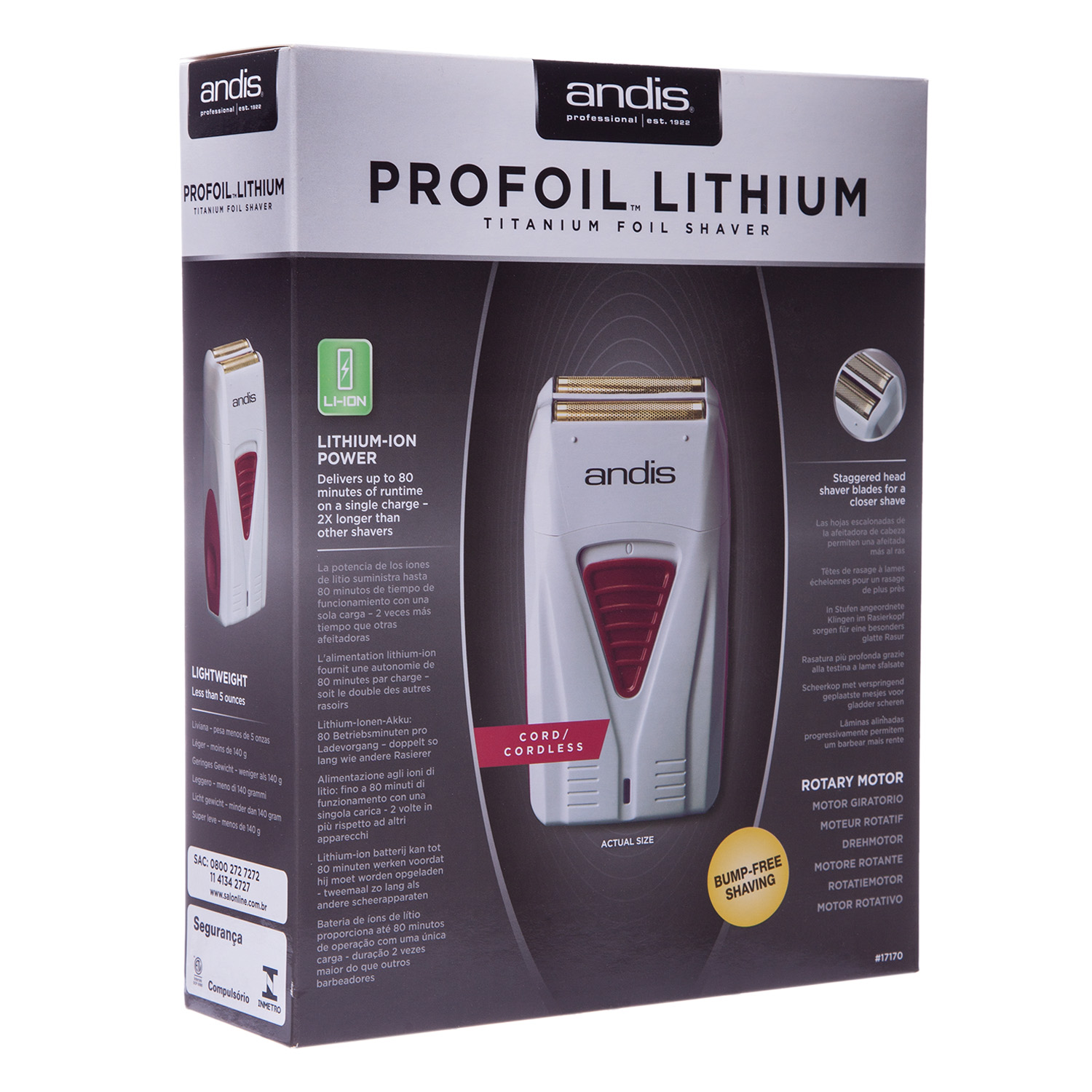 Андис Шейвер TS-1 для проработки контуров и бороды, аккум/сетевой, 10  Вт (Andis, ) фото 2