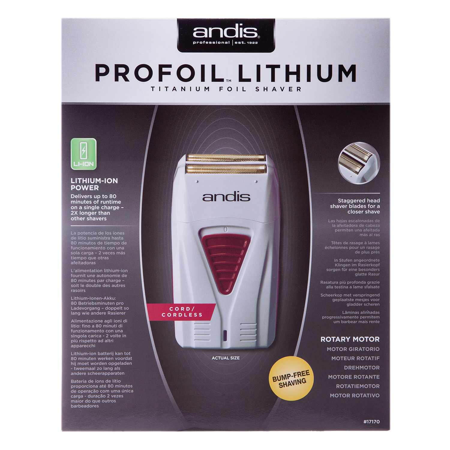 Андис Шейвер TS-1 для проработки контуров и бороды, аккум/сетевой, 10  Вт (Andis, ) фото 3