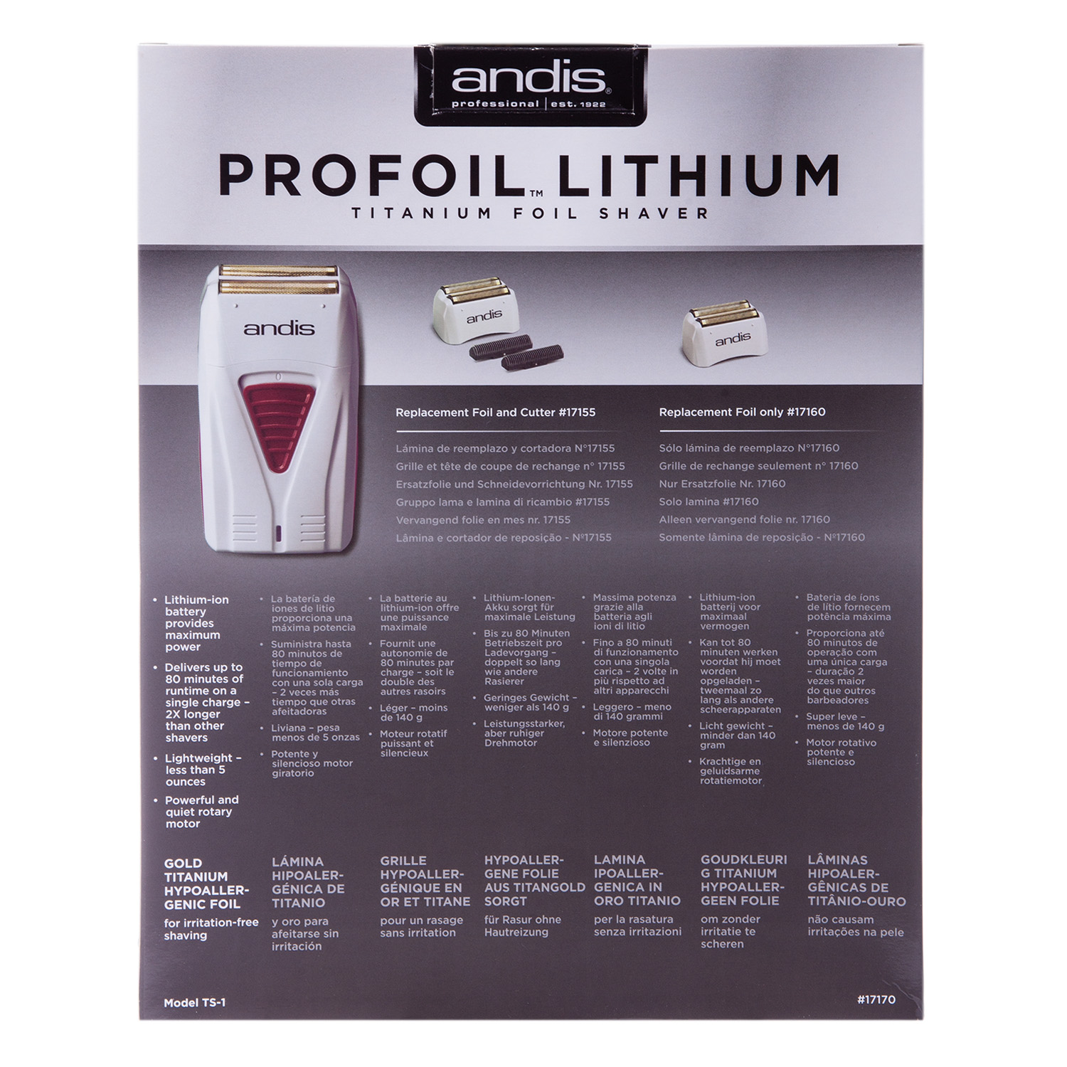 Андис Шейвер TS-1 для проработки контуров и бороды, аккум/сетевой, 10  Вт (Andis, ) фото 5