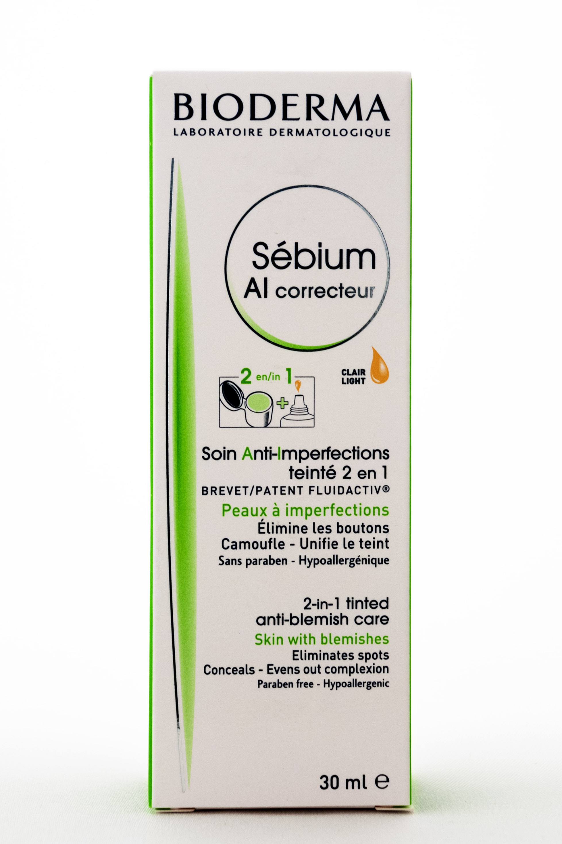 Биодерма Активный тональный уход 2 в 1 Себиум АI, 30 мл (Bioderma, Sebium) фото 2