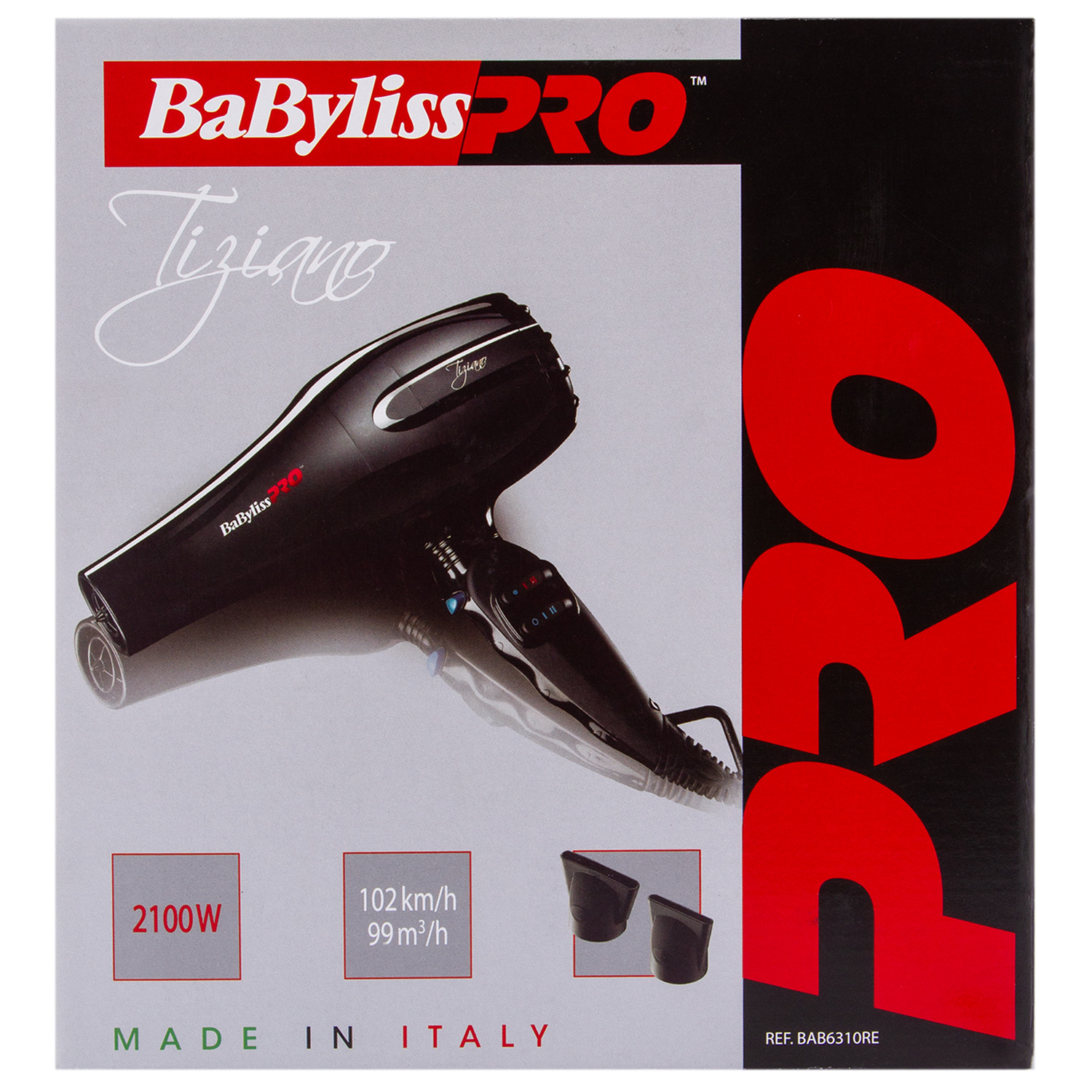 Бэбилисс Фен Tiziano, 2100Вт, 2 насадки (Babyliss, Фены) фото 3