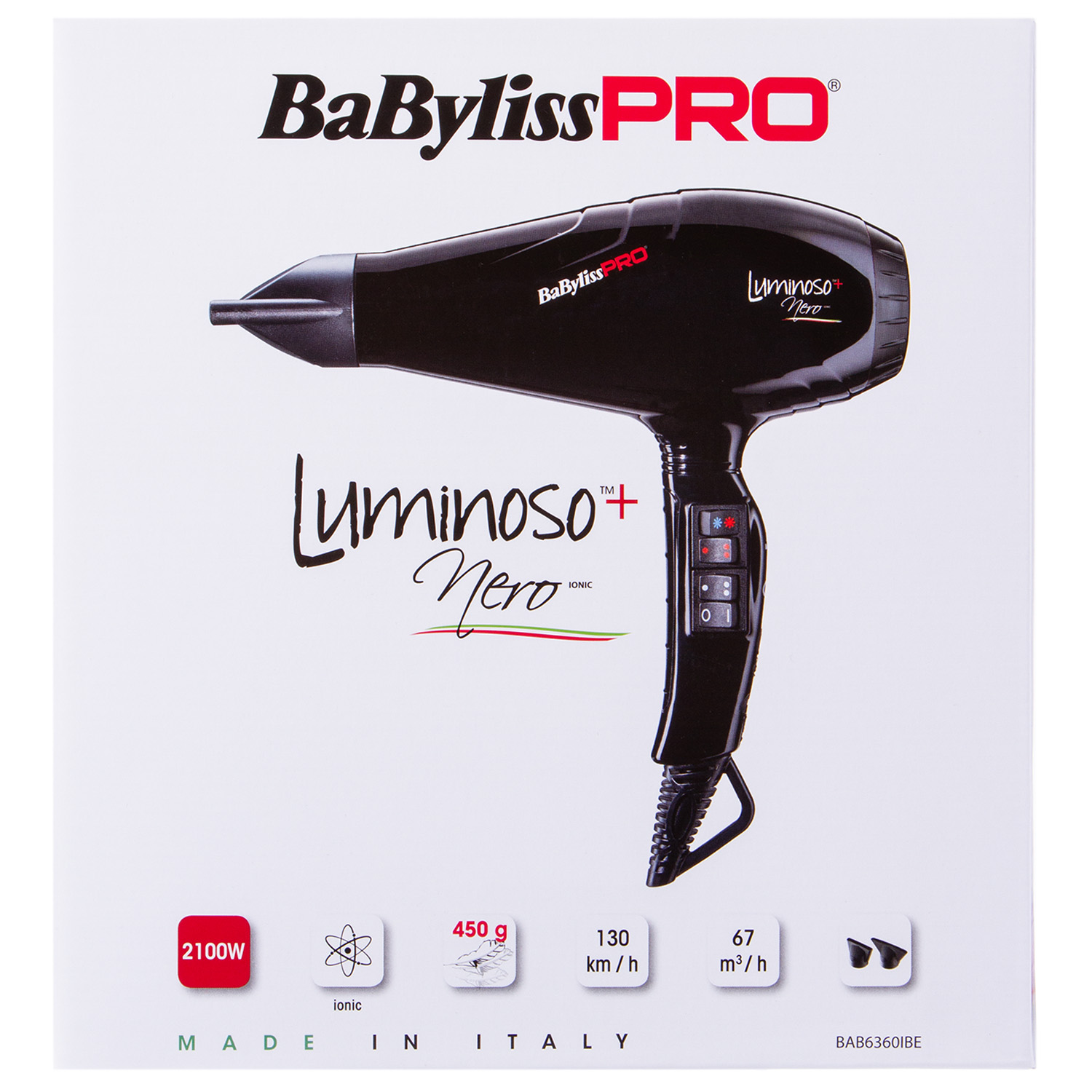 Бэбилисс Фен 2100Вт c 2 насадками 1 шт (Babyliss, Фены) фото 3