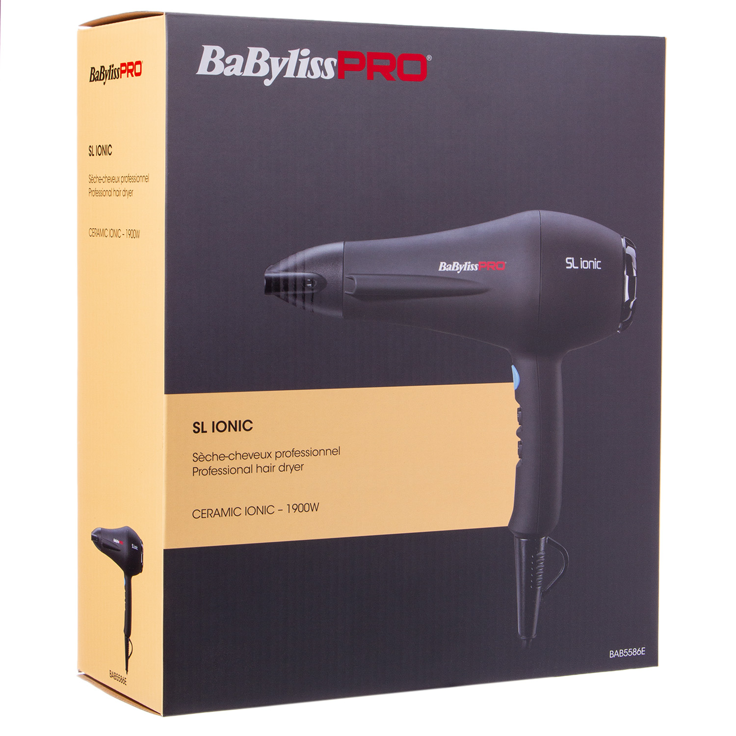 Бэбилисс Фен SL Ionic, Soft Touch, черный, 1800Вт, ионизация, 1 насадка (Babyliss, Фены) Бэбилисс Фен SL Ionic, Soft Touch, черный, 1800Вт, ионизация, 1 насадка (Babyliss, Фены) фото 2