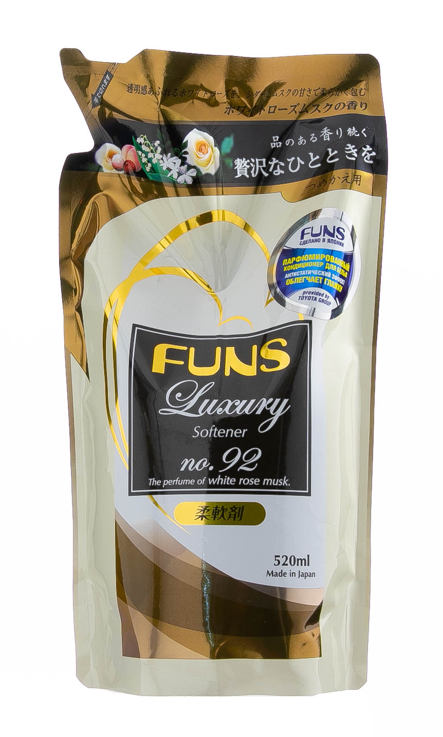 Фанс Кондиционер для белья концентрированный с ароматом белой мускусной розы запасной блок 520 мл (Funs, Для стирки) фото 1