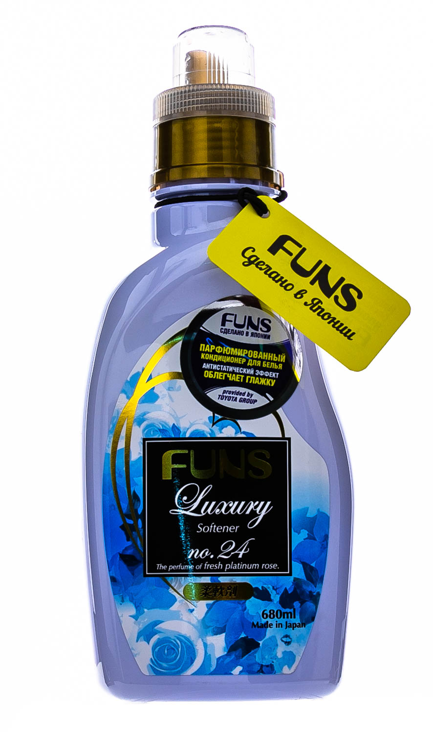 Фанс Кондиционер для белья концентрированный с ароматом платиновой розы 680 мл (Funs, Для стирки) фото 1