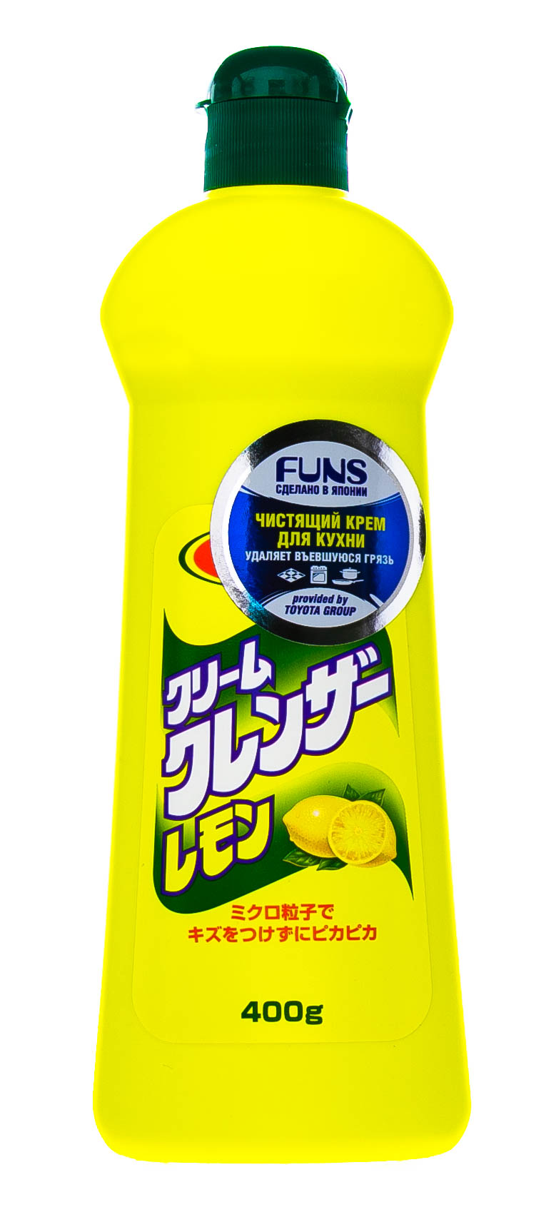 Фанс Чистящий крем для удаления трудновыводимых загрязнений без царапин с ароматом лимона 400 мл (Funs, Для уборки) фото 3