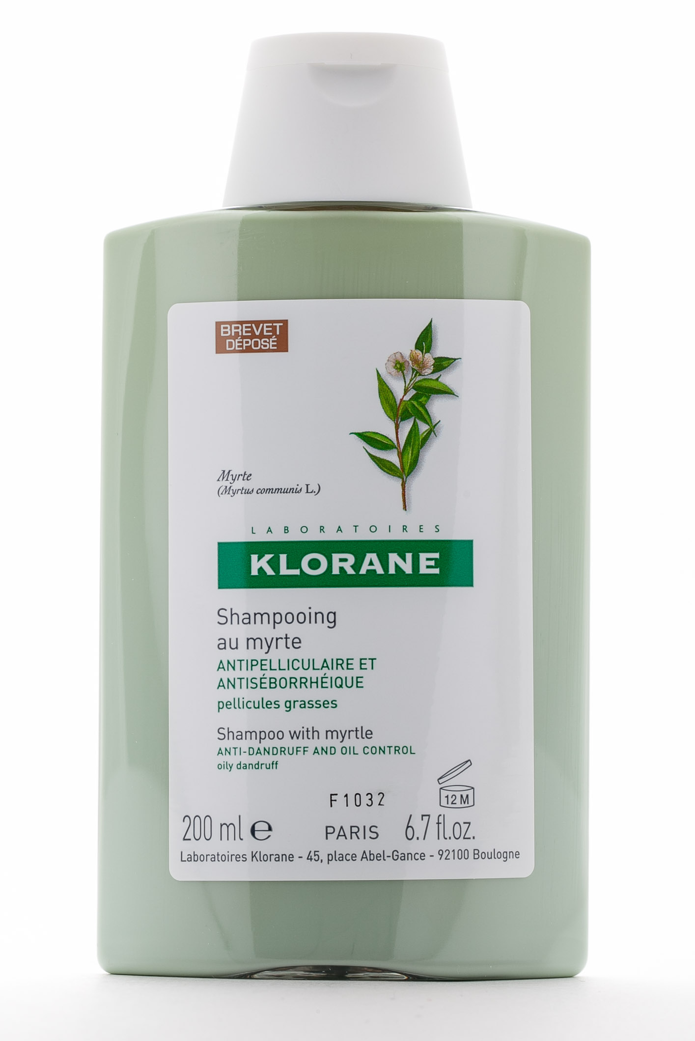 Клоран Шампунь с экстрактом Мирта  от жирной перхоти 200мл (Klorane, Dandruff) фото 1