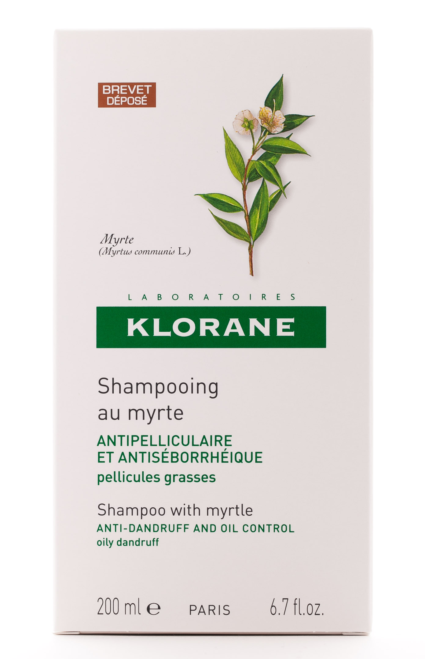 Клоран Шампунь с экстрактом Мирта  от жирной перхоти 200мл (Klorane, Dandruff) фото 3