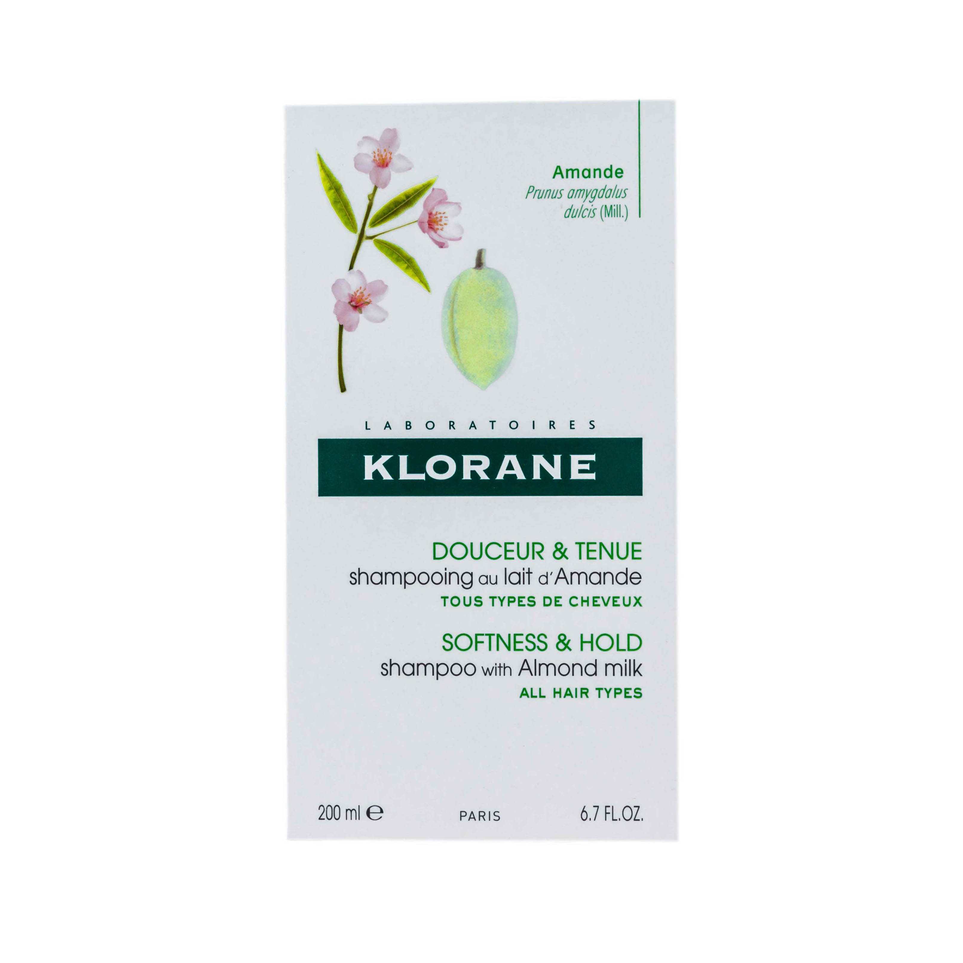 Клоран Шампунь с  молочком миндаля для придания объёма тонким волосам 200мл (Klorane, Volume plump) фото 1