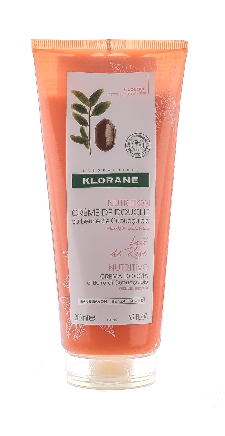 Клоран Крем для душа Молочко Розы 200 мл (Klorane, Body care) фото 1