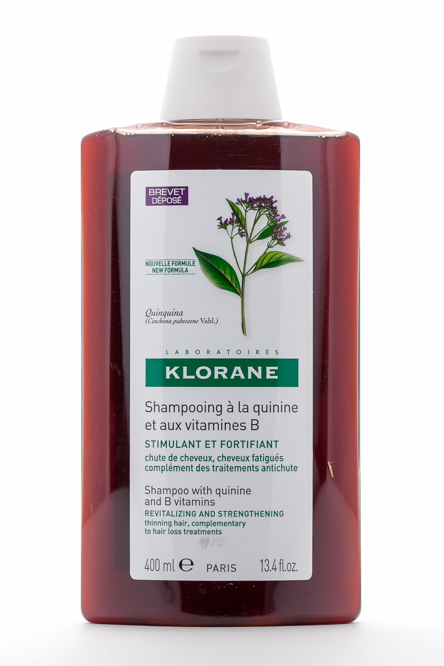 Клоран Укрепляющий шампунь с экстрактом Хинина и витаминами 400 мл (Klorane, Thinning Hair) фото 3
