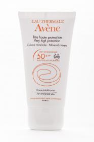Avene Солнцезащитный крем SPF 50 с минеральным экраном 50 мл. фото