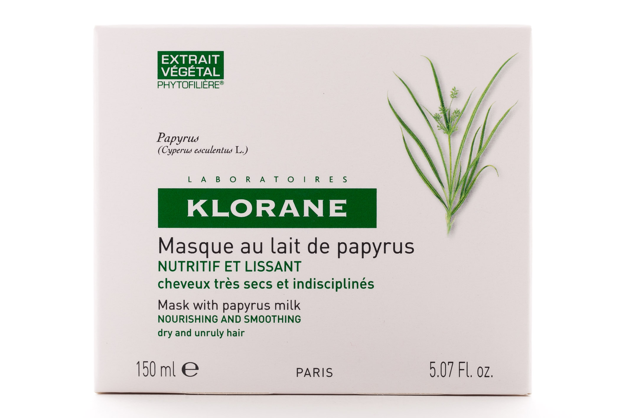 Клоран Питательно-восстанавливающая разглаживающая маска с молочком Папируса 150мл (Klorane, Curling hair) фото 3