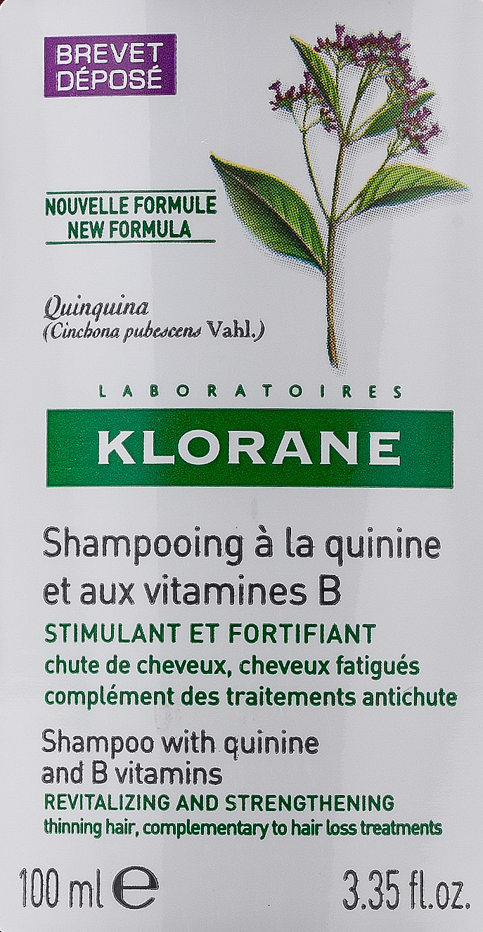 Клоран Шампунь с экстрактом Хинина укрепляющий 100 мл (Klorane, Thinning Hair) фото 2