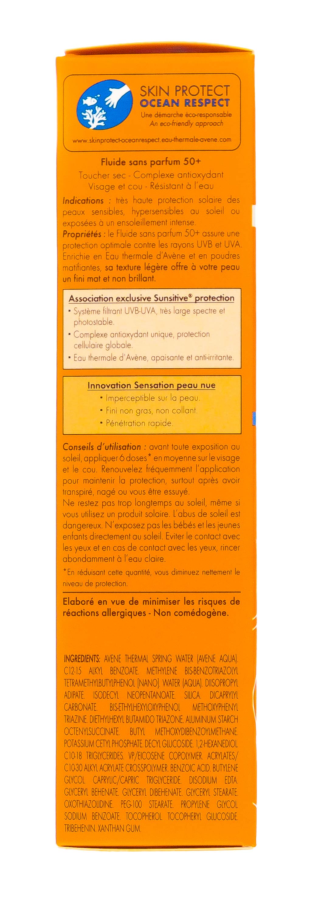 Авен Солнцезащитный флюид SPF 50 без отдушек, 50 мл (Avene, Suncare) фото 10