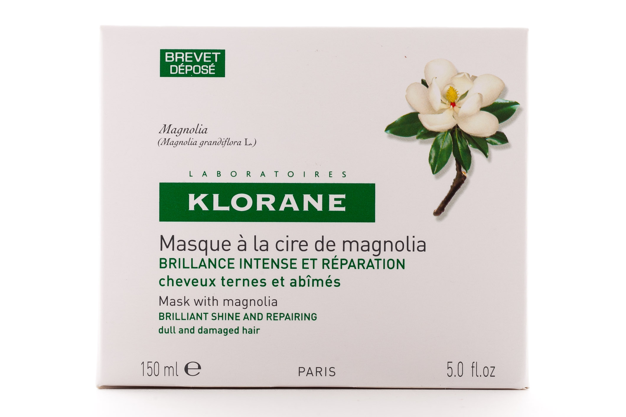 Клоран Интенсивная восстанавливающая маска с воском магнолии, 150 мл (Klorane, Dull Hair) фото 1