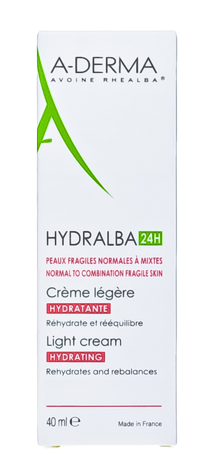 Адерма Hydralba 24h Легкий увлажняющий крем 40 мл (A-Derma, Hydralba) фото 1