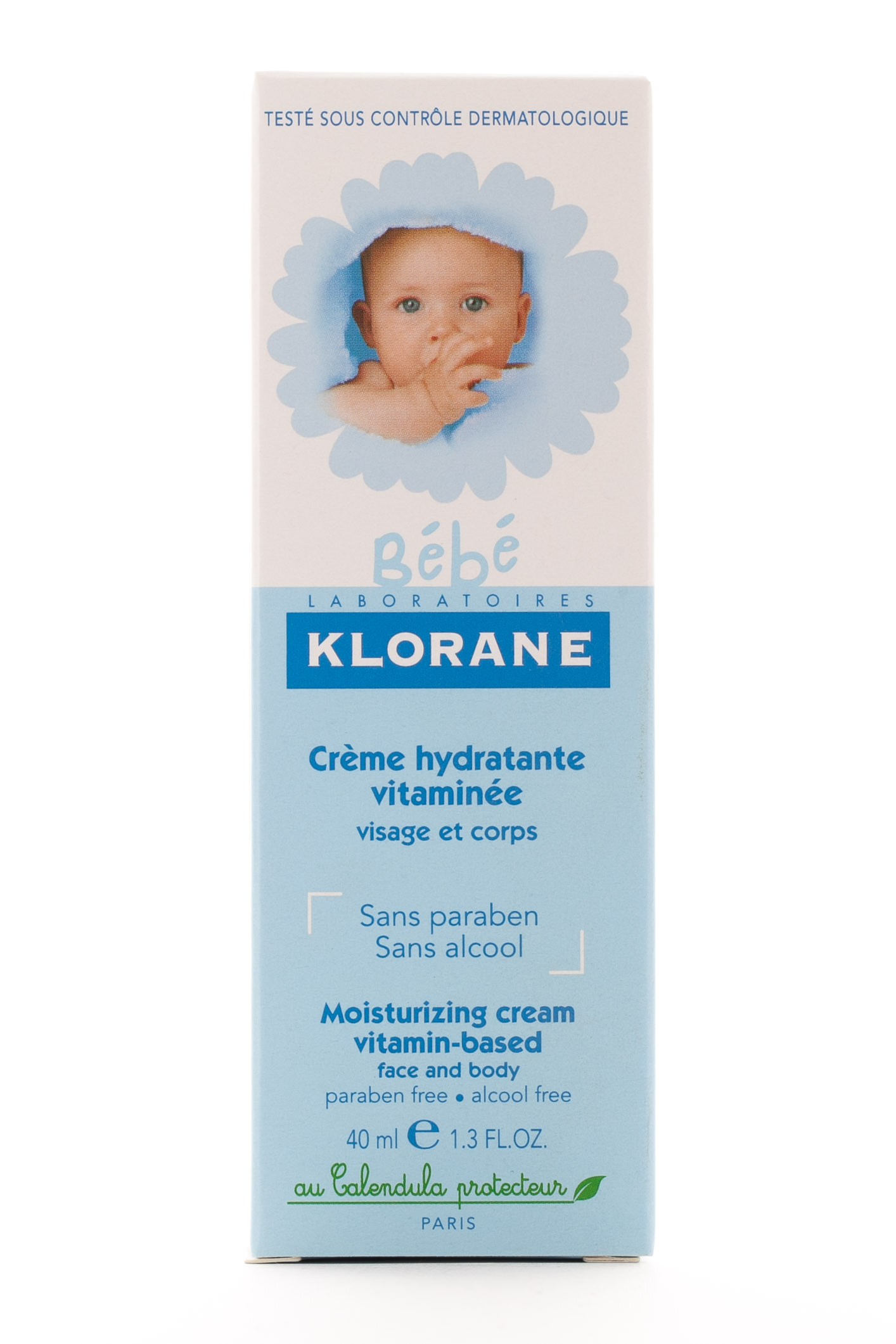 Клоран Детский увлажняющий крем с экстрактом календулы 40 мл (Klorane, Klorane Bebe) фото 3