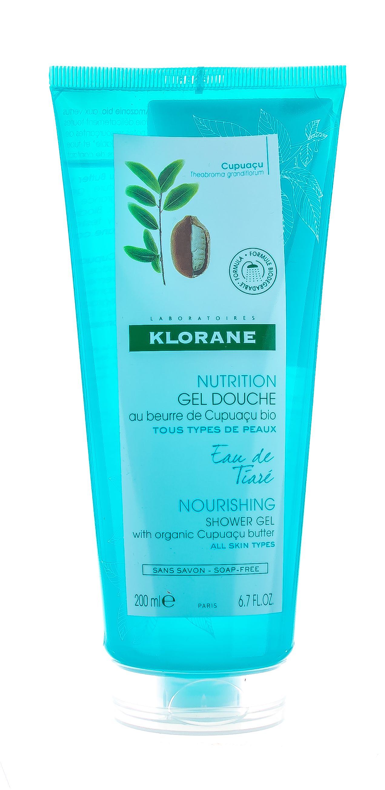 Клоран Гель для душа Вода Тиаре 200 мл (Klorane, Body care) фото 1