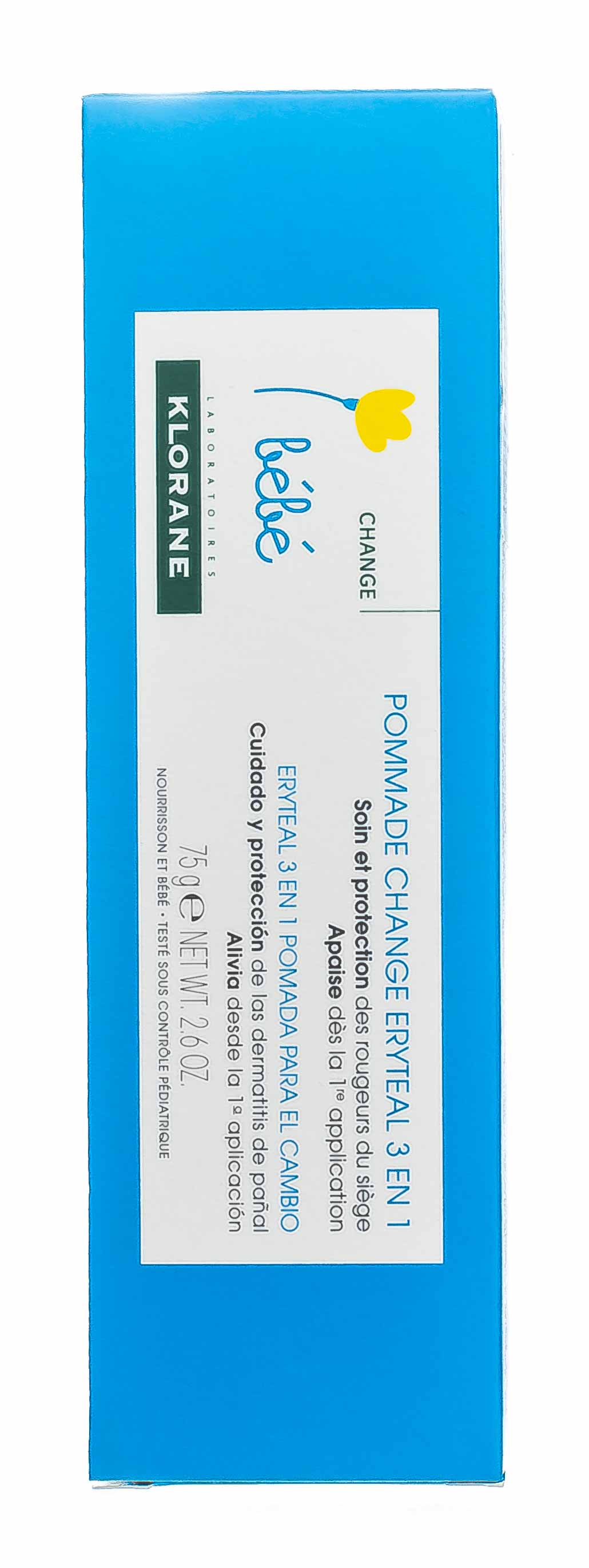 Клоран Детский восстанавливающий крем для смены подгузников 3в1, 75 мл (Klorane, Klorane Bebe) фото 5