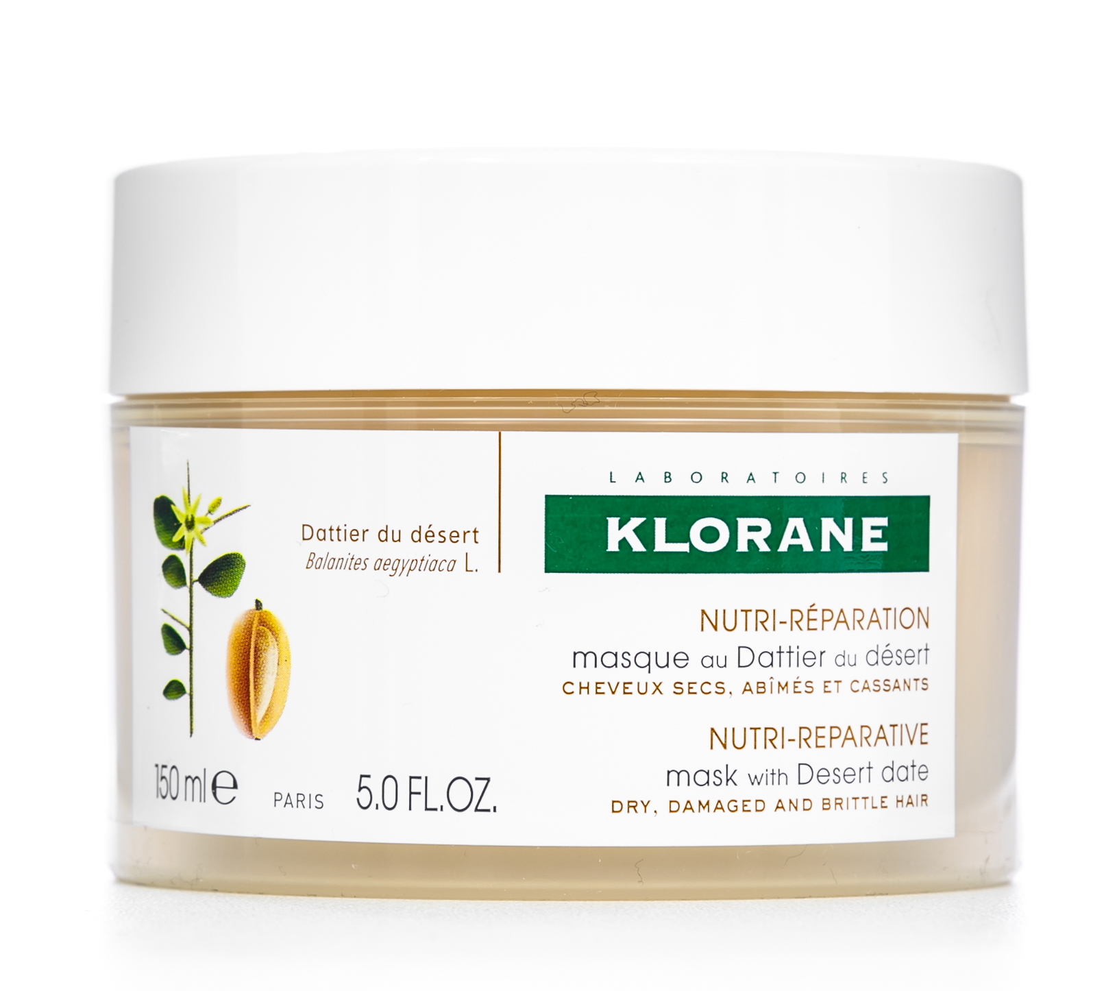 Клоран Питательно - восстанавливающая маска с маслом финика пустынного, 150 мл (Klorane, Dry Hair) фото 1