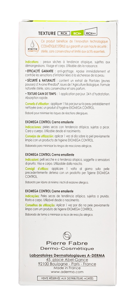 Адерма Смягчающий крем, 50 мл (A-Derma, Exomega Control) фото 6