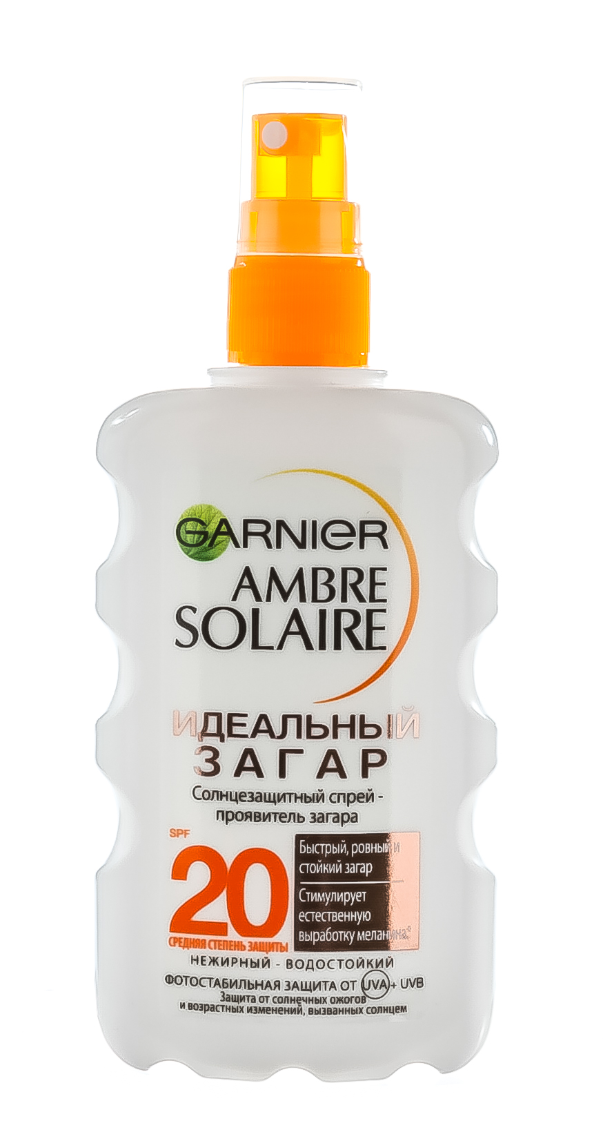 Гарньер Солнцезащитный водостойкий спрей-проявитель загара, Идеальный загар, SPF 20, 200 мл (Garnier, Amber solaire) Гарньер Солнцезащитный водостойкий спрей-проявитель загара, Идеальный загар, SPF 20, 200 мл (Garnier, Amber solaire) фото 1