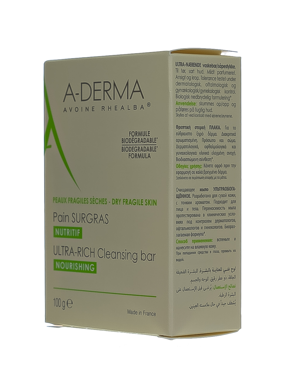 Адерма Ультраобогащенное косметическое мыло твердое, 100 г (A-Derma, ) фото 2