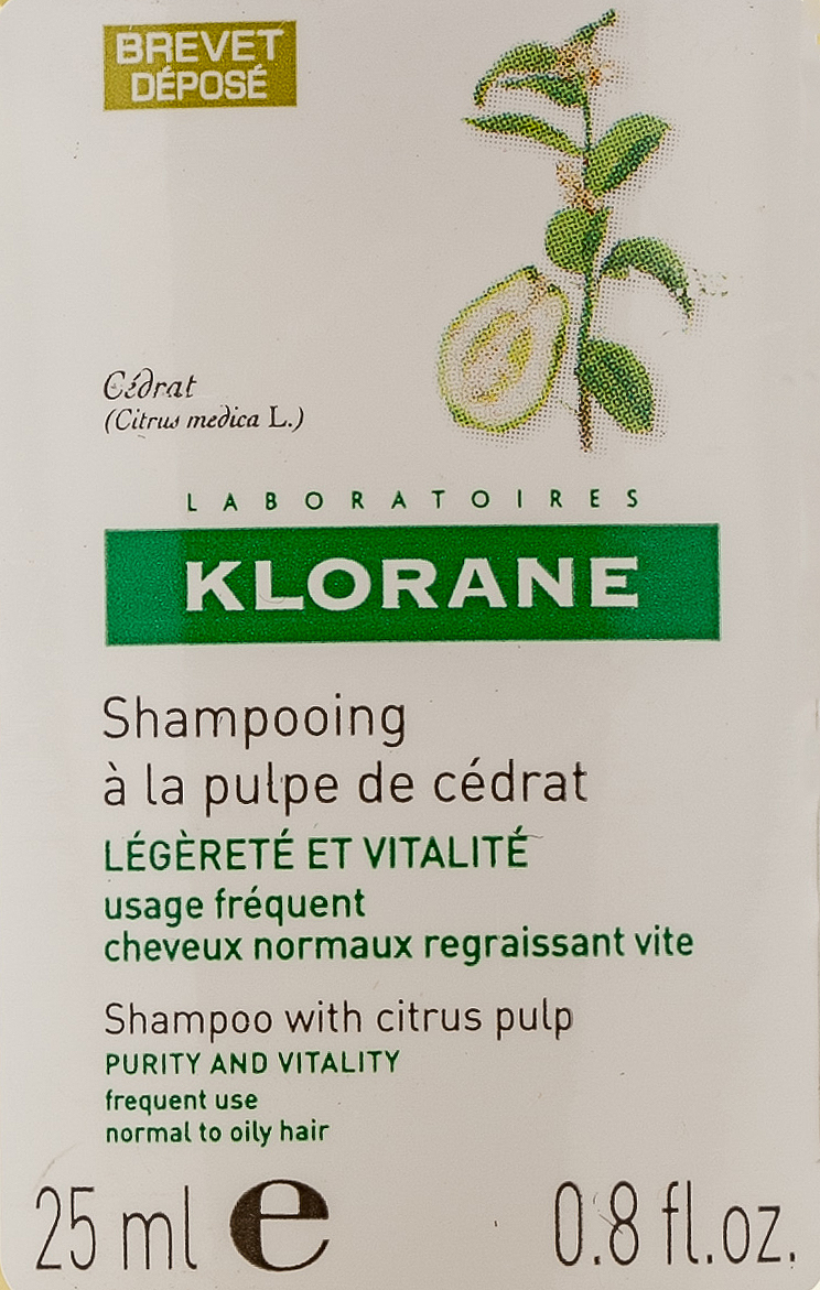 Клоран Тонизирующий шампунь с мякотью цитрона для блеска волос 25 мл (Klorane, Dull Hair) фото 1