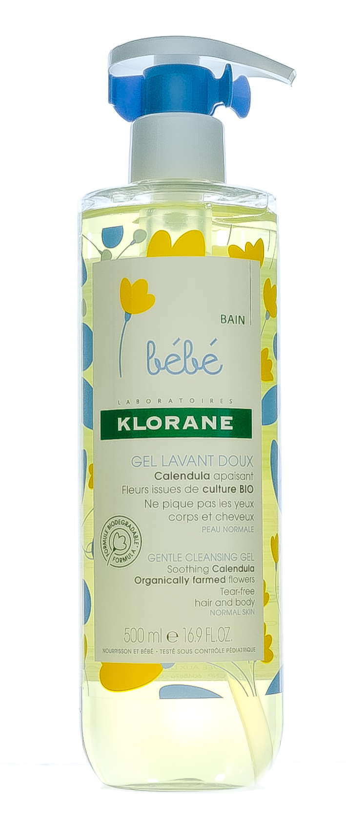 Клоран Нежный очищающий  гель  500 мл (Klorane, Klorane Bebe) Клоран Нежный очищающий  гель  500 мл (Klorane, Klorane Bebe) фото 4