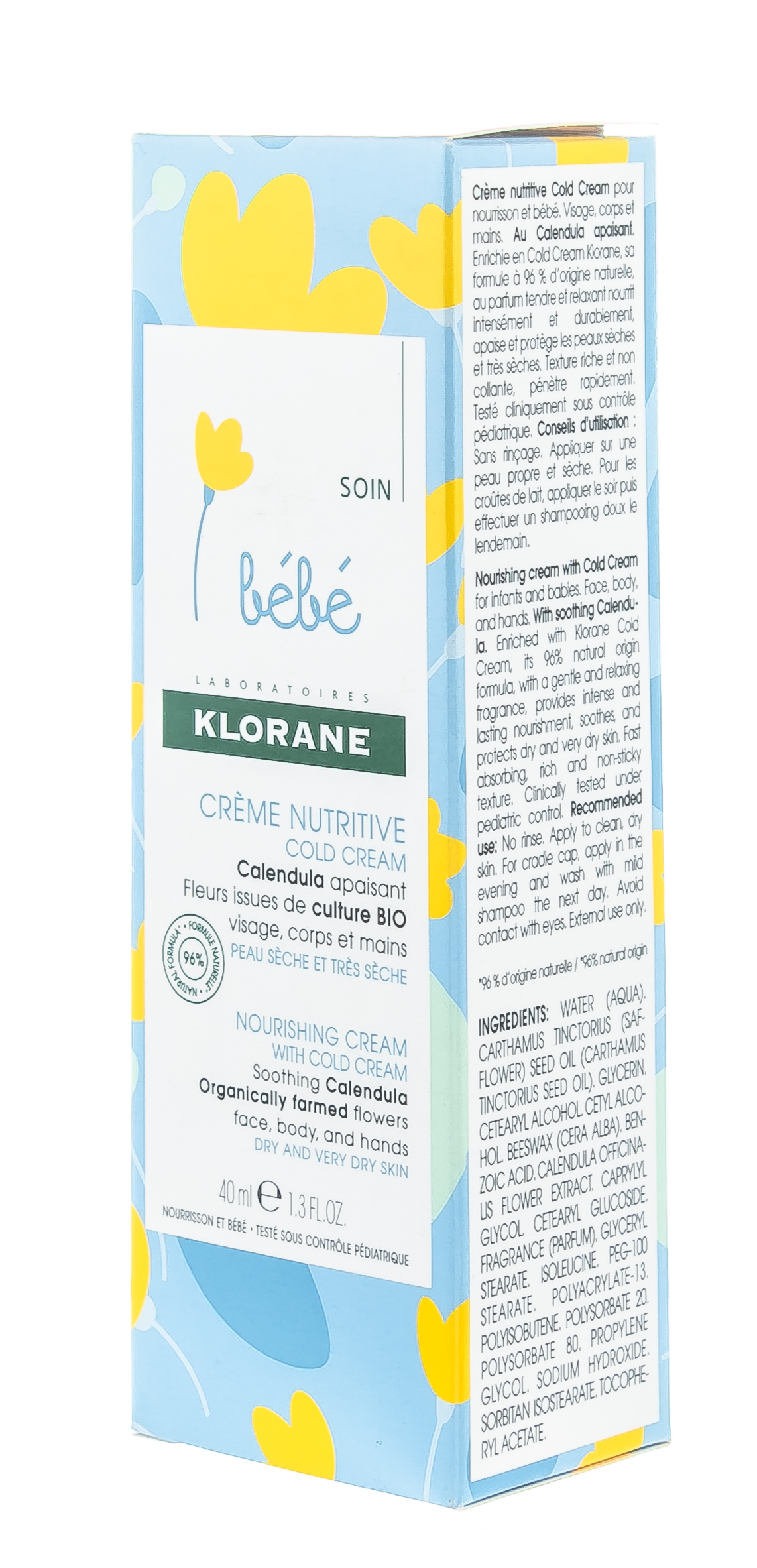 Клоран Бебе Детский увлажняющий крем с экстрактом календулы 40 мл (Klorane, Klorane Bebe) Клоран Бебе Детский увлажняющий крем с экстрактом календулы 40 мл (Klorane, Klorane Bebe) фото 2