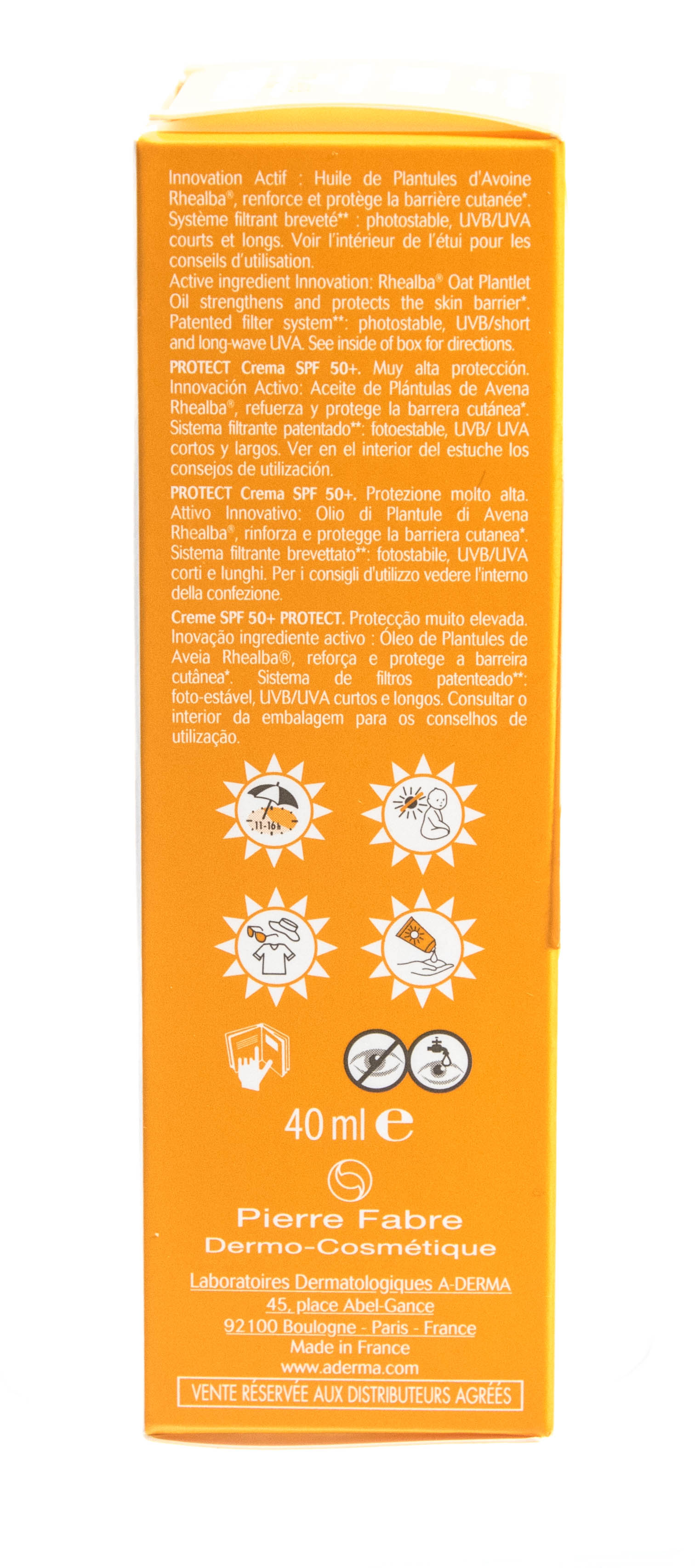 Адерма Протект Cолнцезащитный крем SPF 50+, 40 мл (A-Derma, Protect) фото 3