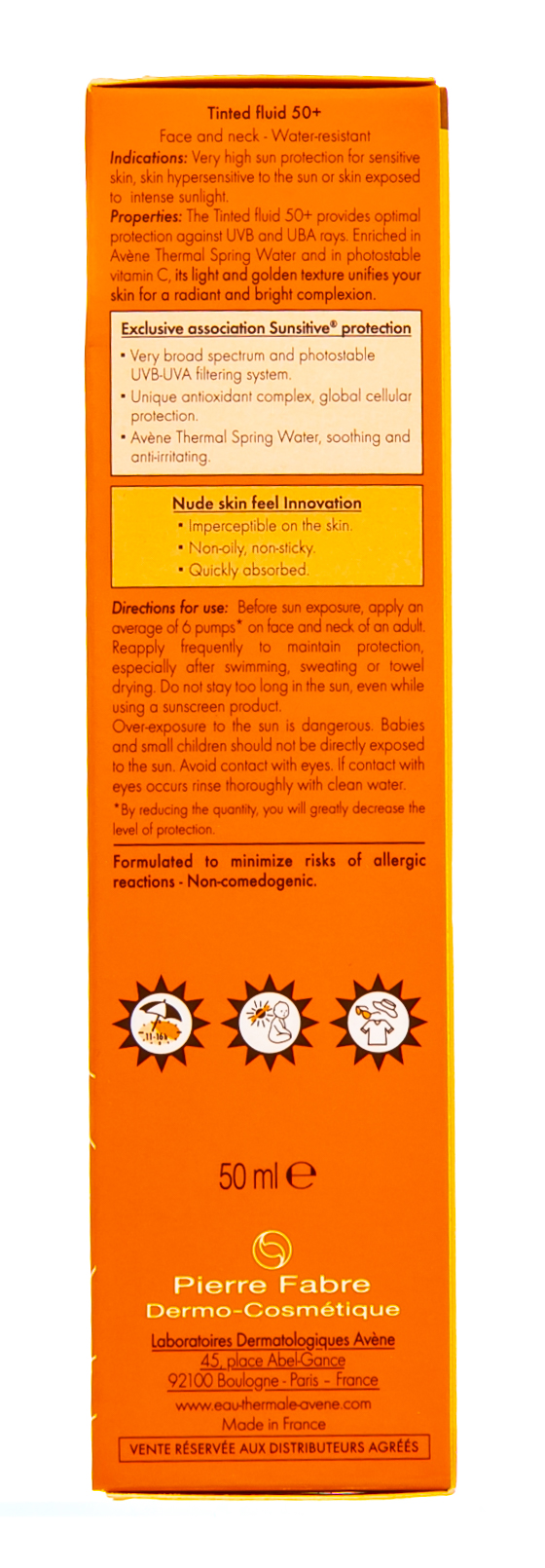 Авен Солнцезащитный флюид с тонирующим эффектом SPF 50, 50 мл (Avene, Suncare) Авен Солнцезащитный флюид с тонирующим эффектом SPF 50, 50 мл (Avene, Suncare) фото 3