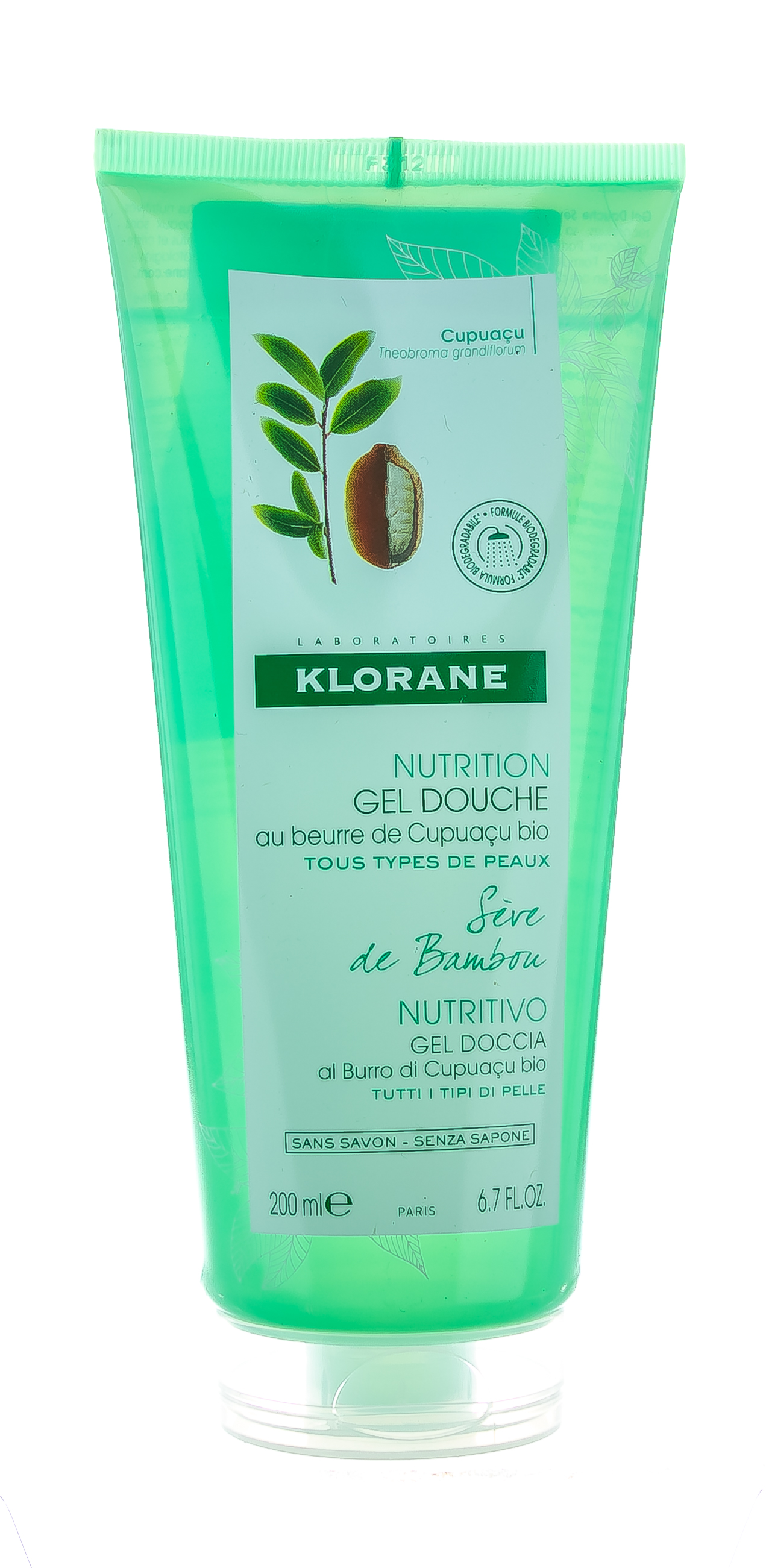 Клоран Гель для душа Молочко Бамбука 200 мл (Klorane, Body care) фото 1