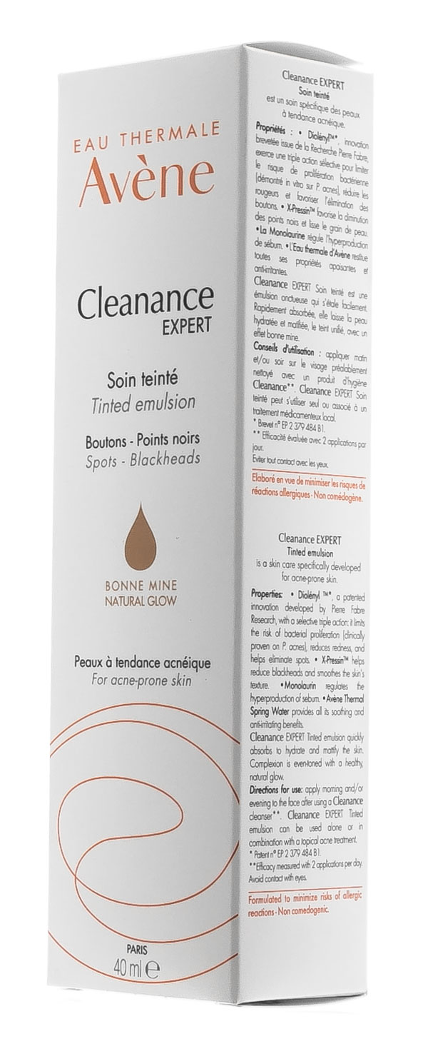 Авен Себорегулирующая эмульсия Клинанс Эксперт для проблемной кожи с тонирующим эффектом, 40 мл (Avene, Cleanance) фото 3