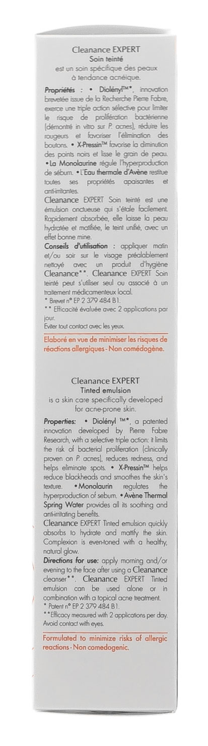 Авен Себорегулирующая эмульсия Клинанс Эксперт для проблемной кожи с тонирующим эффектом, 40 мл (Avene, Cleanance) фото 4