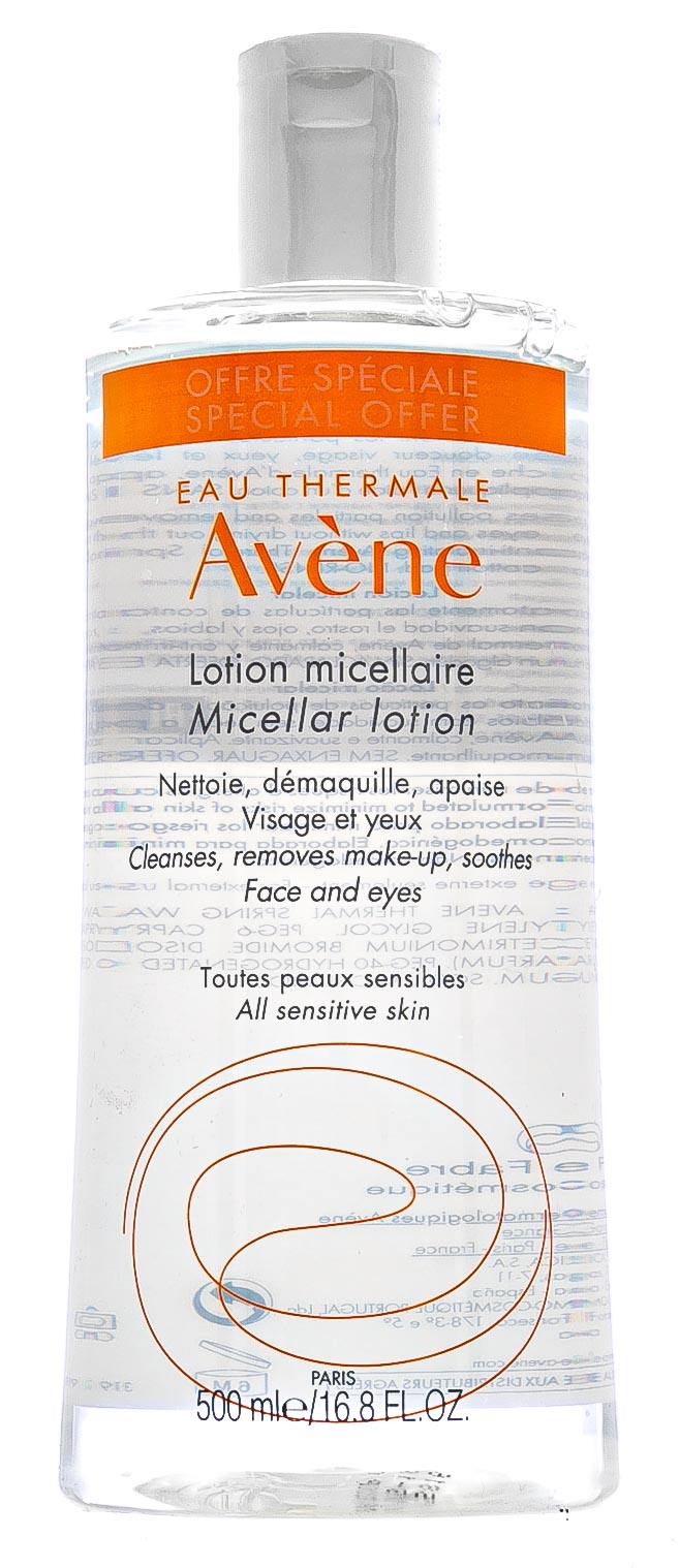 Авен Очищающий  мицеллярный лосьон, 500 мл (Avene, Sensibles) Авен Очищающий  мицеллярный лосьон, 500 мл (Avene, Sensibles) фото 2