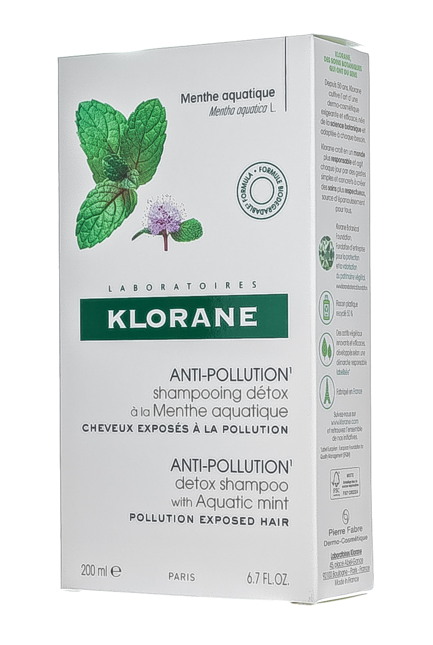 Клоран Детокс-шампунь с экстрактом водной мяты 200 мл (Klorane, Mint) фото 2