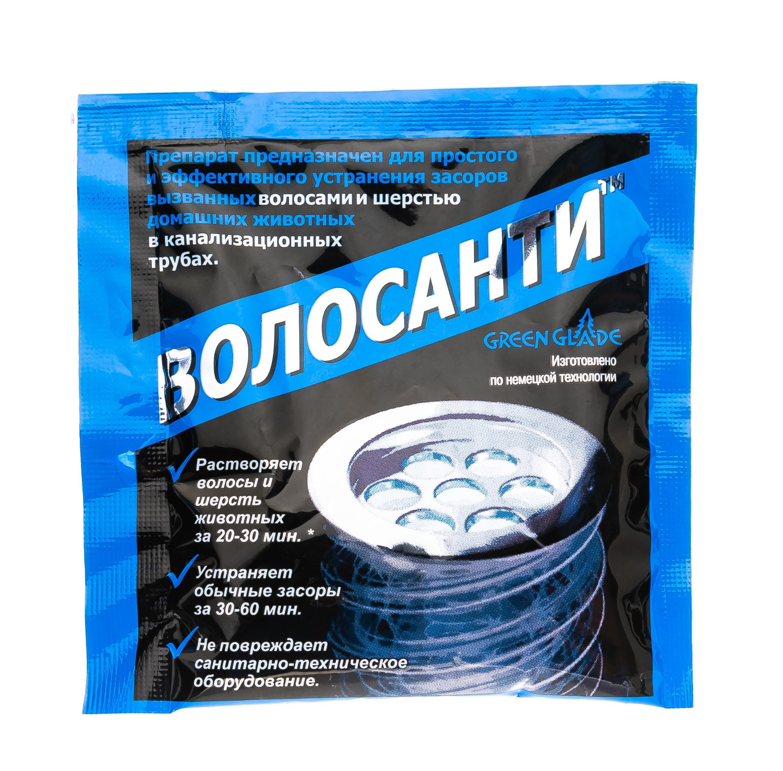 Чистовье Средство для устранения засоров Волосанти 35 г (Чистовье, Хозтовары) фото 1