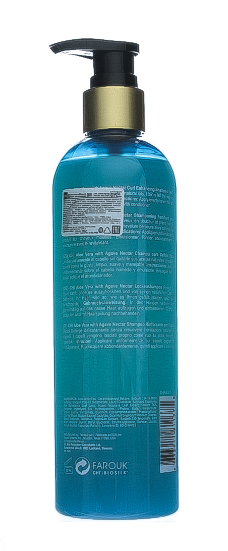 Чи Шампунь для вьющихся волос с Нектаром Агавы и Алоэ Вера Curl Enhancing Shampoo, 340 мл (Chi, Aloe Vera) фото 2