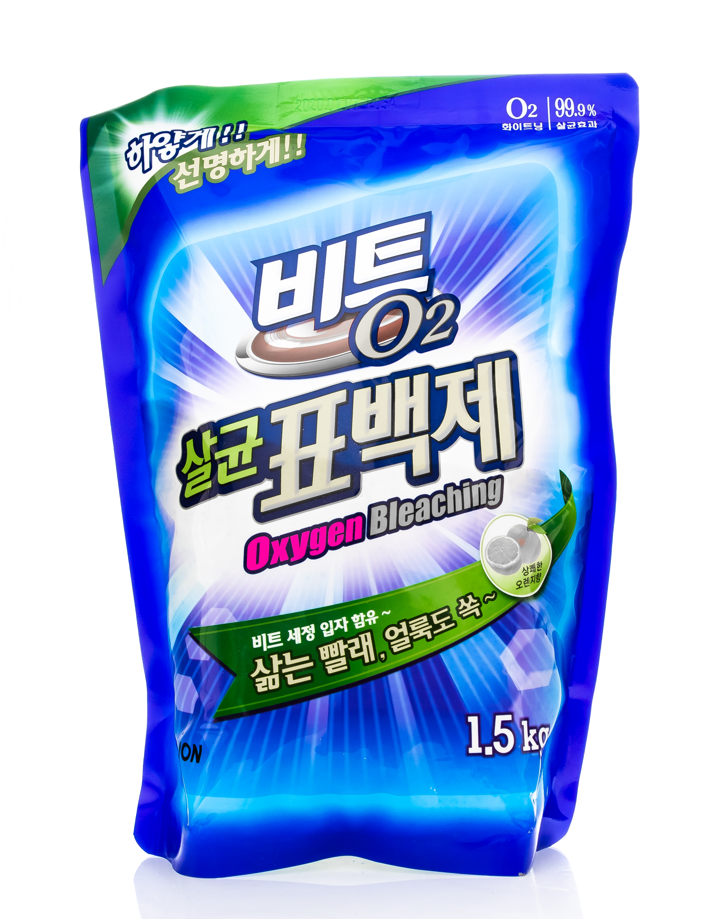 СиДжей Лайон Кислородный отбеливатель Beat O2 порошок мягкая упаковка 1.5 кг (Cj Lion, Стирка Cj Lion) фото 1