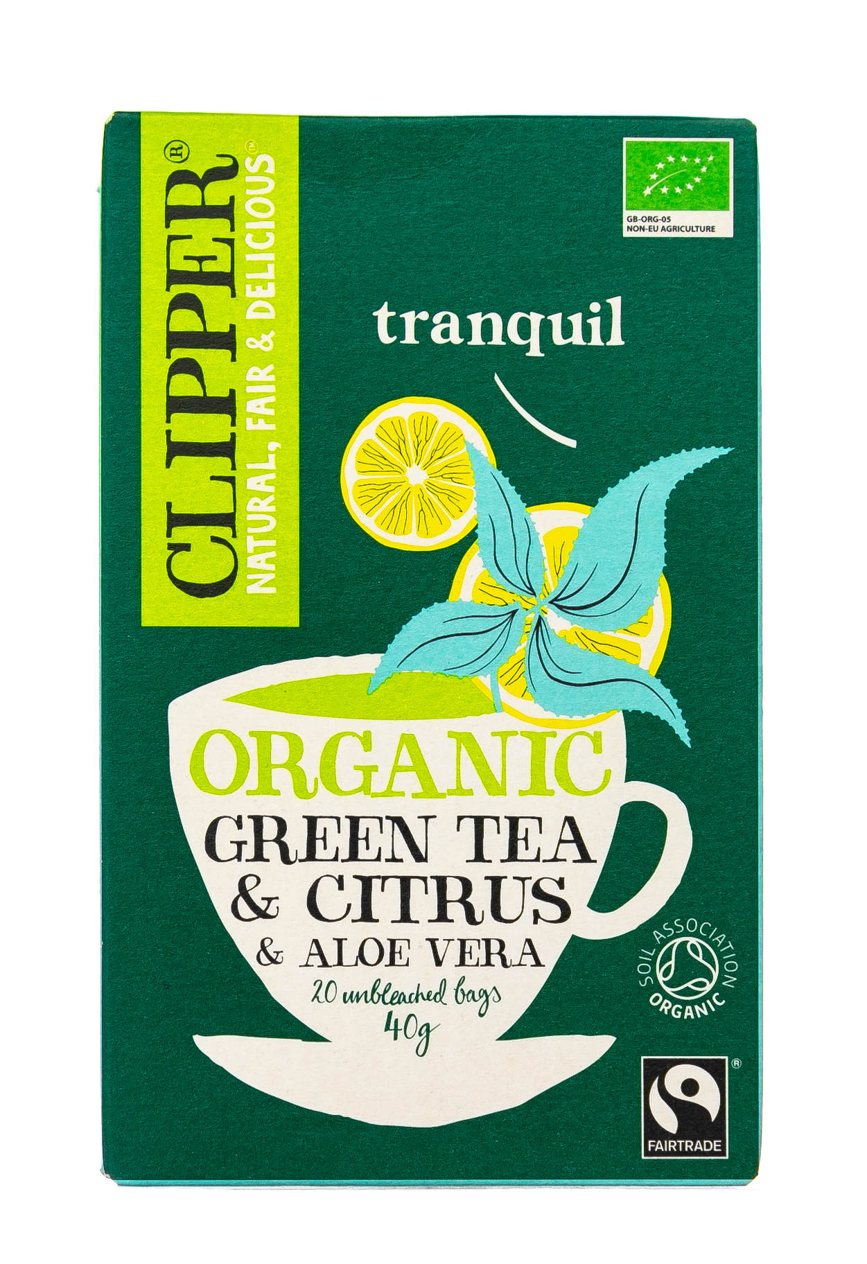 Клиппер Зеленый чай с Алоэ Вера Органик. (Clipper, Green Tea) фото 1