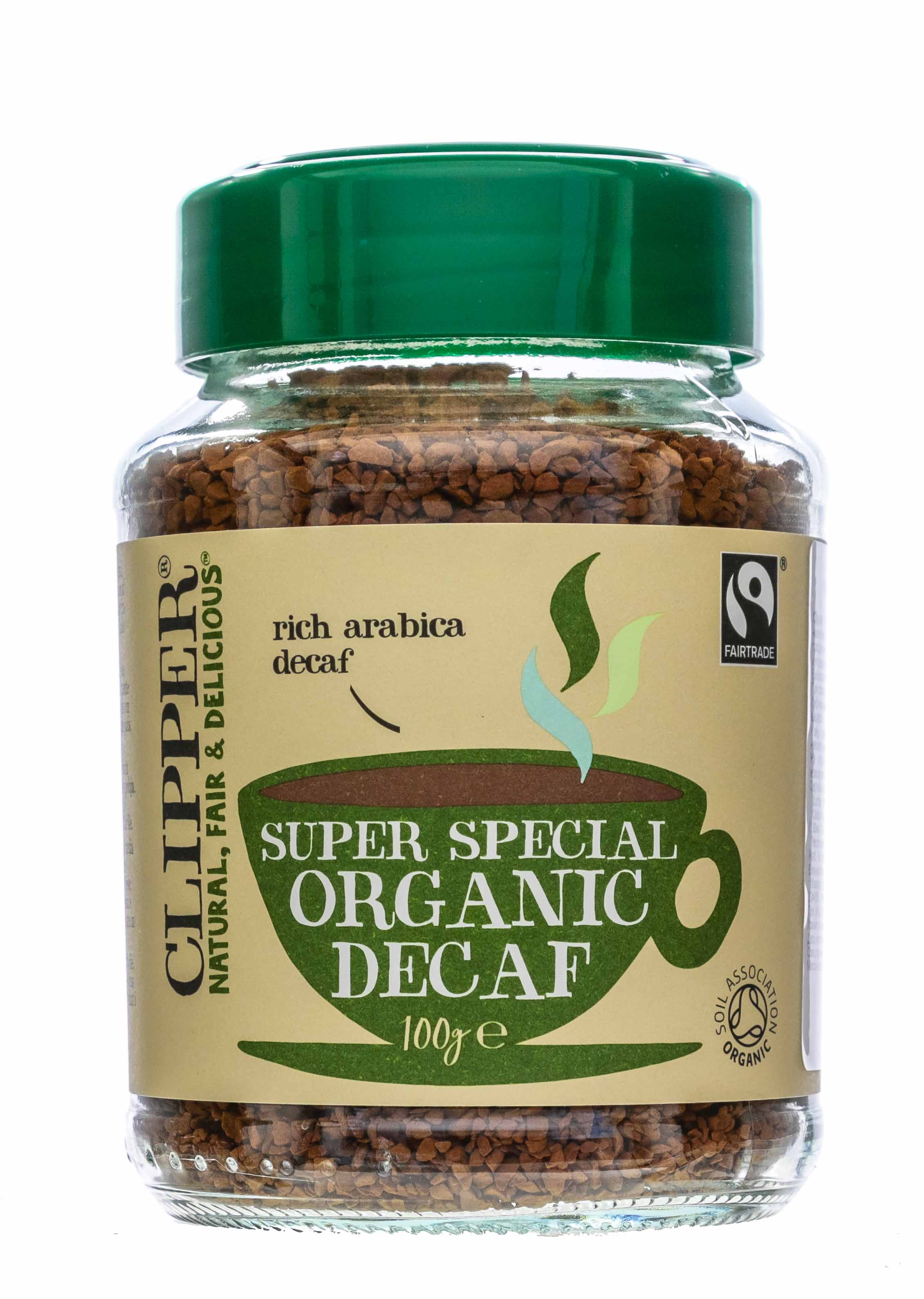 Клиппер Кофе растворимый Арабика Органик декофеинизированный 100 гр (Clipper, Coffee) фото 1