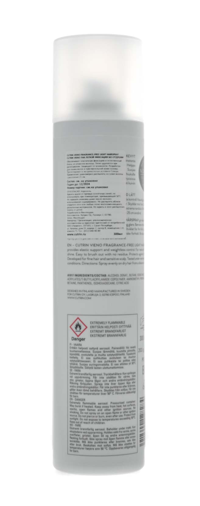 Кутрин Лак легкой фиксации без отдушки, 300 мл (Cutrin, VIENO) фото 2